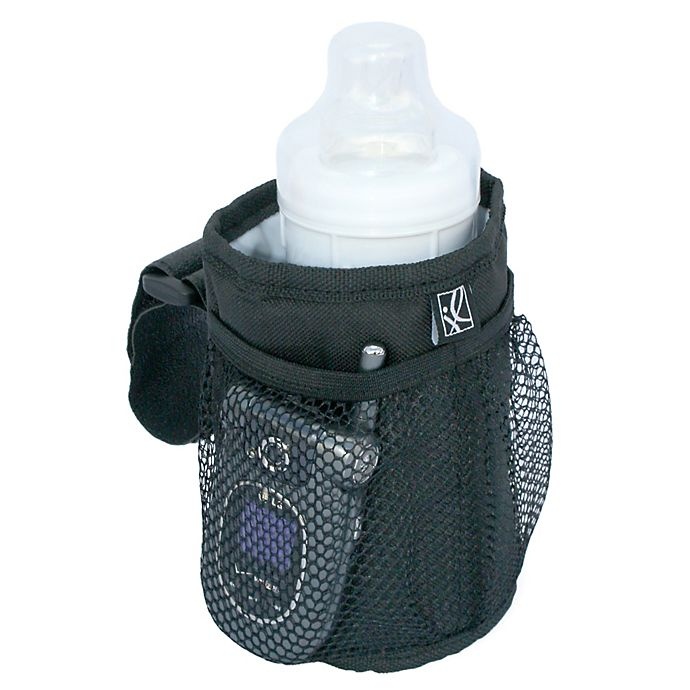 slide 5 of 6, J.L. Childress Cup'N Stuff Stroller Cup Holder with Chevron Lining - Black, 1 ct