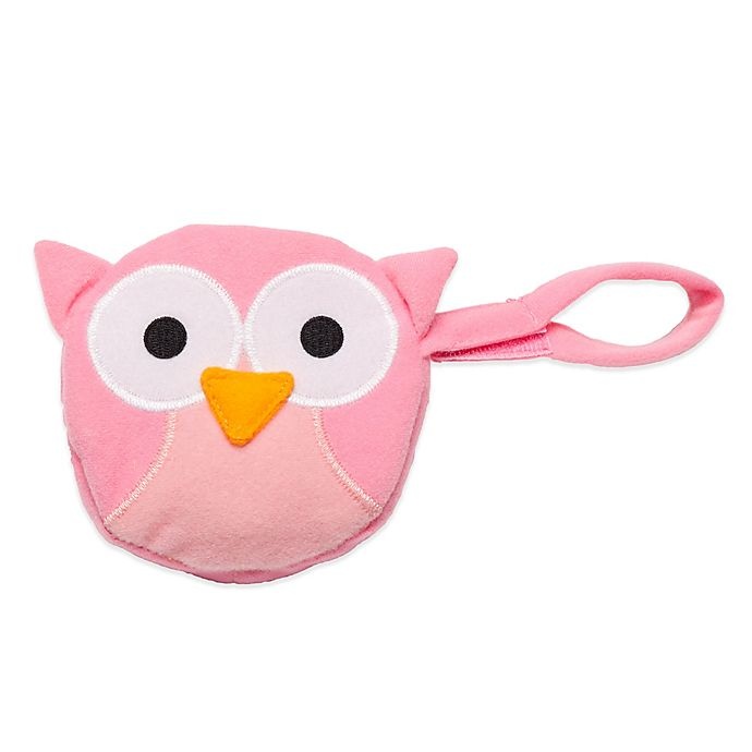 slide 1 of 5, J.L. Childress Owl Pacifier Pal Pacifier Pocket - Pink, 1 ct