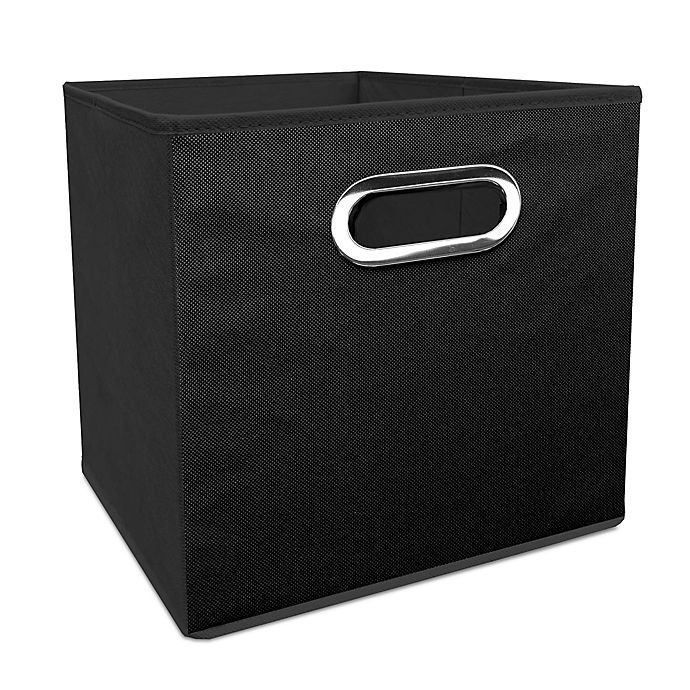 slide 1 of 1, Simply Essential Collapsible Bin - Black, 11 in