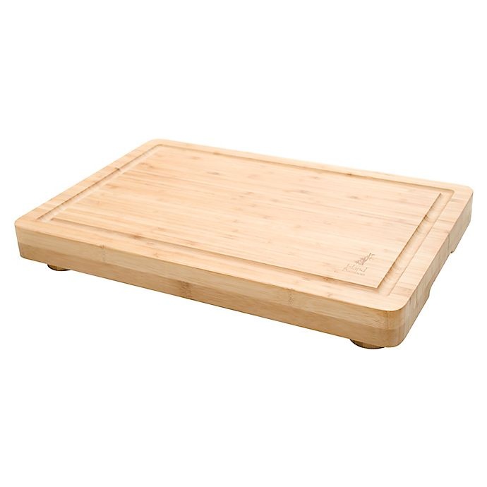 slide 1 of 5, Island Bamboo Pro Block Carving Board, 12 in x 18 in