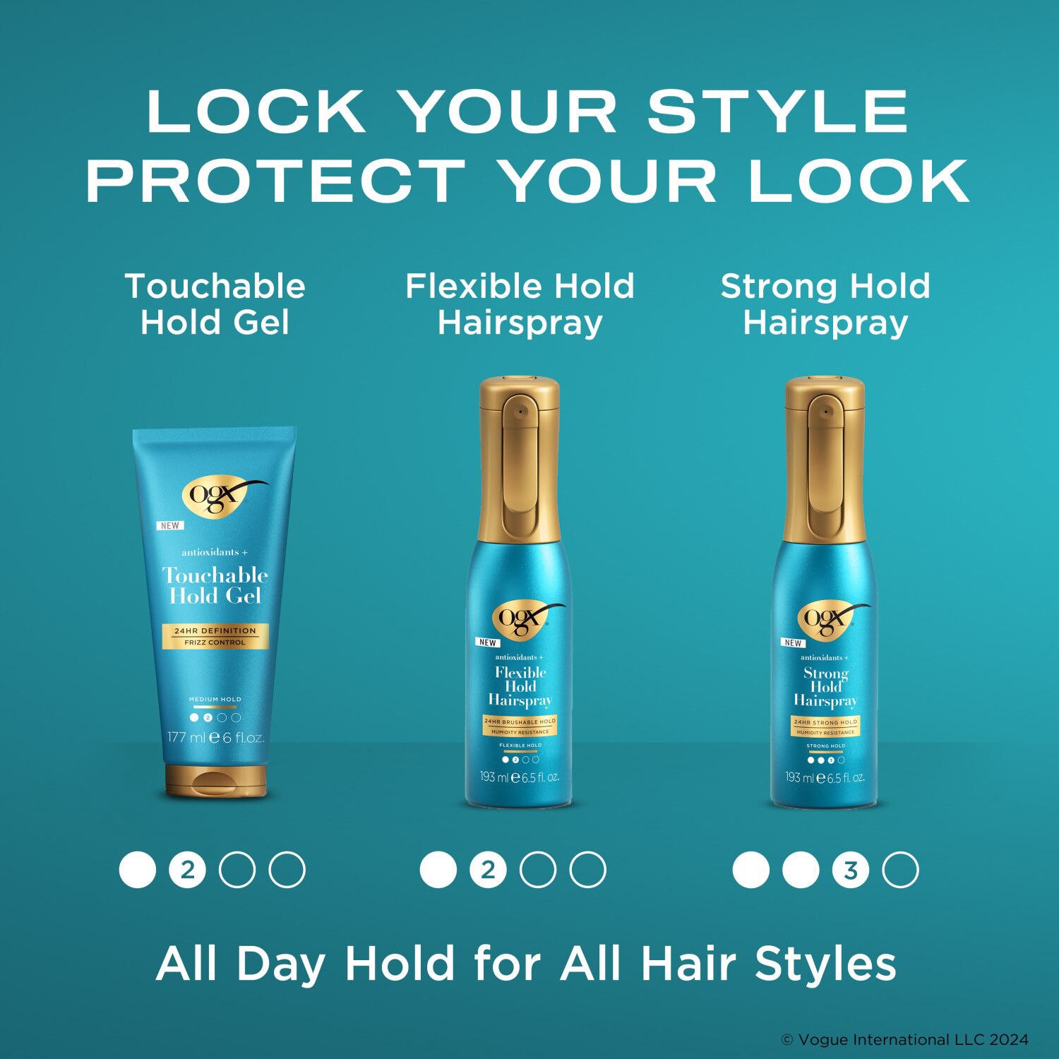 slide 5 of 5, Ogx Antioxidants + Strong Hold Hairspray, 6.5 Oz, 6.5 oz