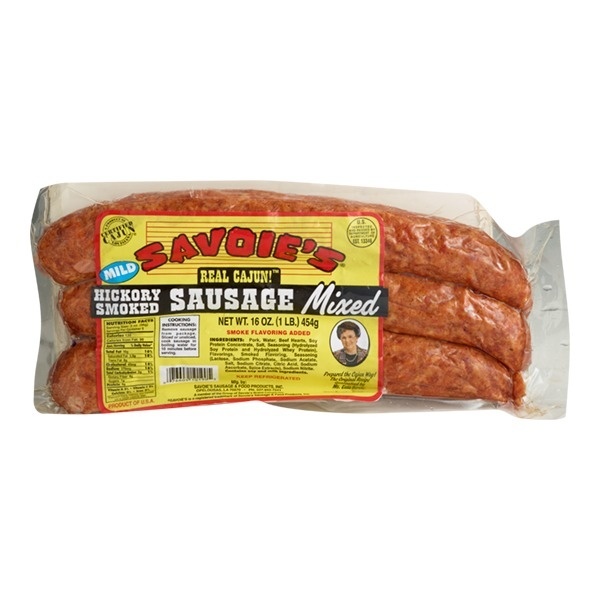 slide 1 of 1, Savoie's Mild Mixed Sausage, 16 oz