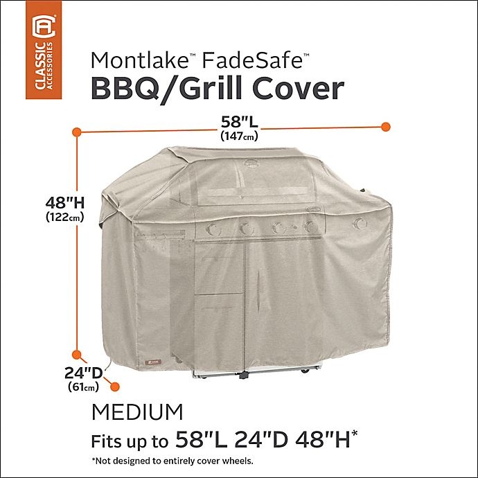 slide 5 of 5, Classic Accessories Montlake Medium Grill Cover - Grey, 1 ct