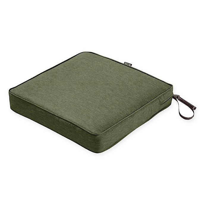 slide 1 of 5, Classic Accessories Montlake FadeSafe Dining Seat Cushion - Green, 17 in x 17 in