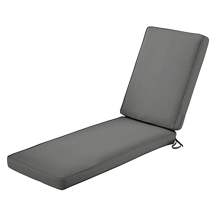 slide 1 of 18, Classic Accessories Montlake Fadesafe Patio Chaise Lounge Cushion - Charcoal, 1 ct