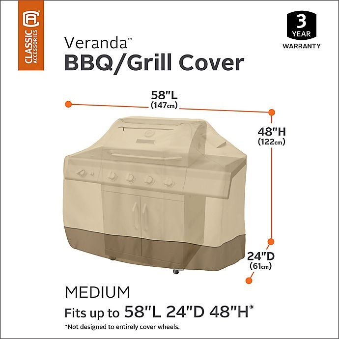 slide 3 of 16, Classic Accessories Veranda Large BBQ Cart Cover, 1 ct