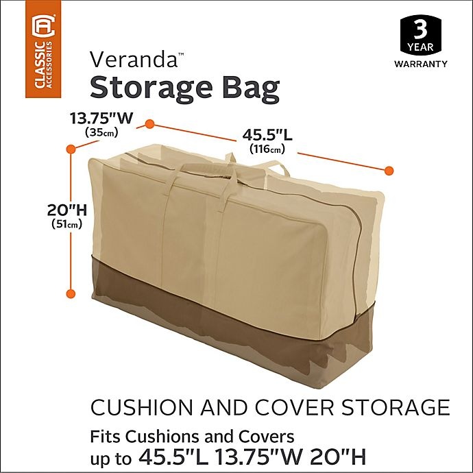 slide 4 of 9, Classic Accessories Veranda Cushion Bag Cover, 1 ct