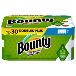 Bounty Select-A-Size Paper Towels, 12 Double Plus Rolls, White, 113 Sheets Per Roll