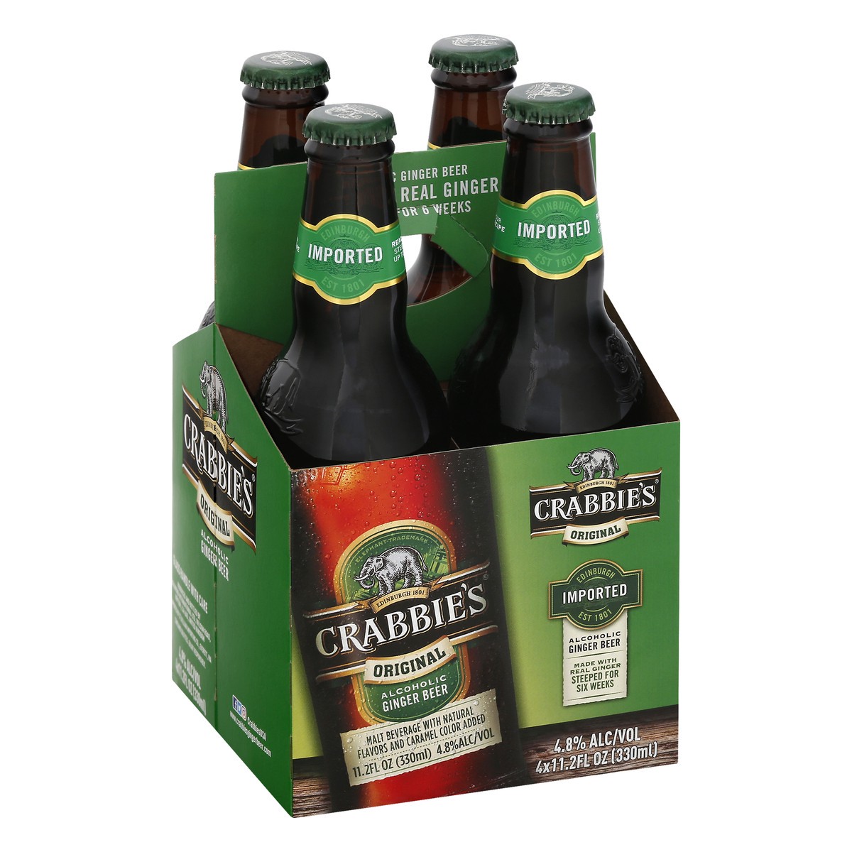 slide 6 of 9, Crabbie's Alcoholic Original Ginger Beer 4 ea, 4 ct; 11.2 oz