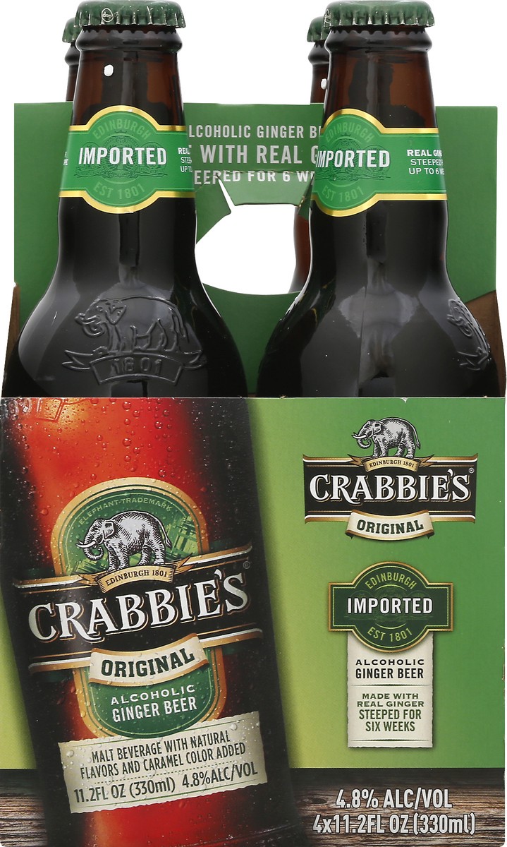 slide 9 of 9, Crabbie's Alcoholic Original Ginger Beer 4 ea, 4 ct; 11.2 oz