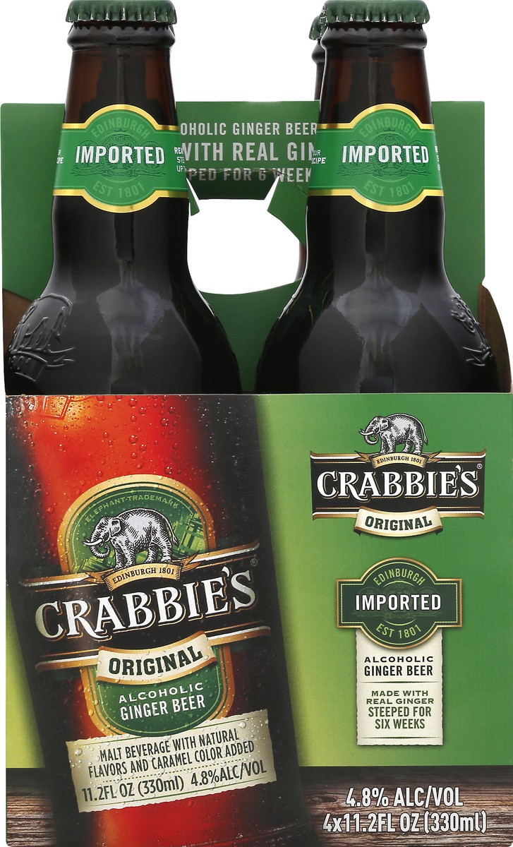 slide 7 of 9, Crabbie's Alcoholic Original Ginger Beer 4 ea, 4 ct; 11.2 oz