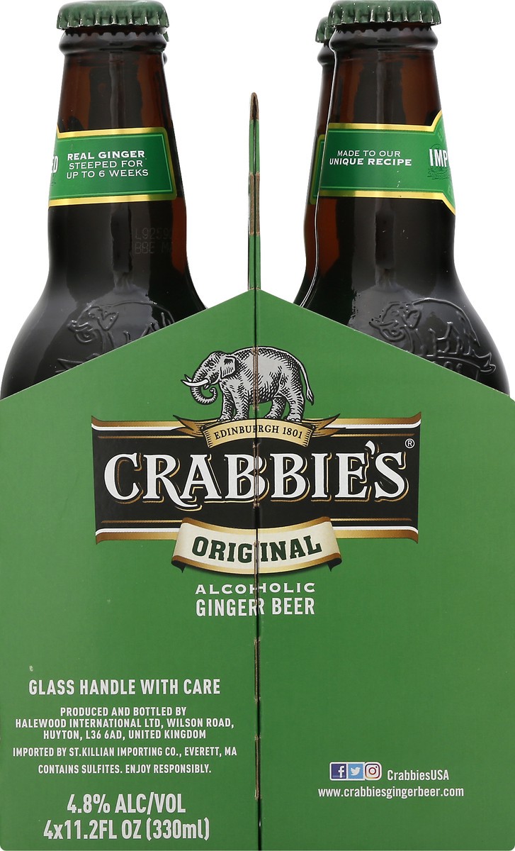 slide 3 of 9, Crabbie's Alcoholic Original Ginger Beer 4 ea, 4 ct; 11.2 oz