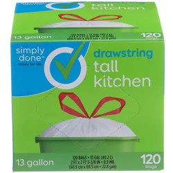Simply Done Drawstring Tall Kitchen Bags