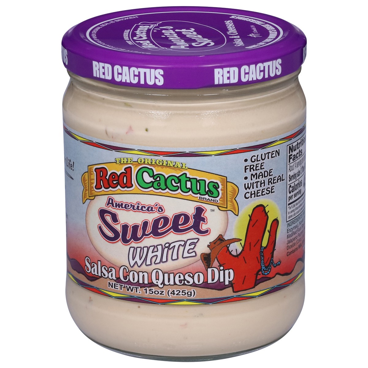 slide 2 of 14, Red Cactus America's Sweet White Salsa Con Queso Dip 15 oz, 15 oz