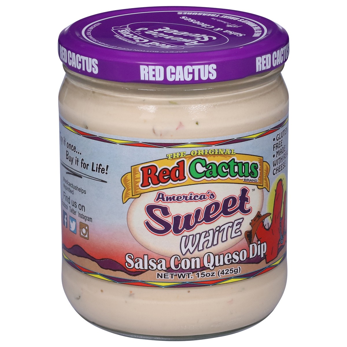 slide 11 of 14, Red Cactus America's Sweet White Salsa Con Queso Dip 15 oz, 15 oz