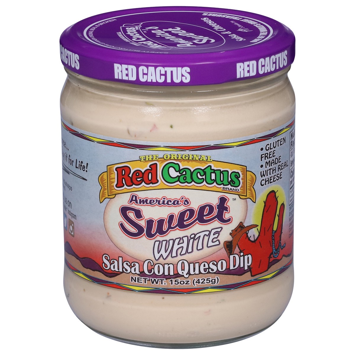 slide 4 of 14, Red Cactus America's Sweet White Salsa Con Queso Dip 15 oz, 15 oz