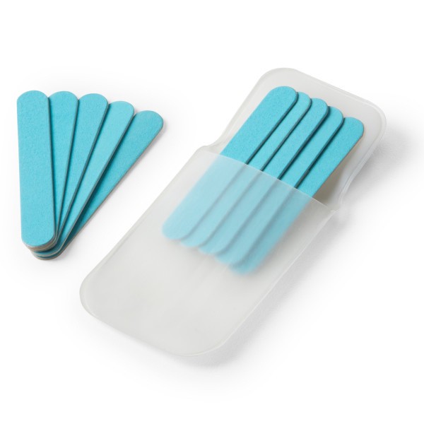 slide 4 of 4, Safety 1ˢᵗ 10 Pack Emery Boards & Travel Case, Blue, 1 ct