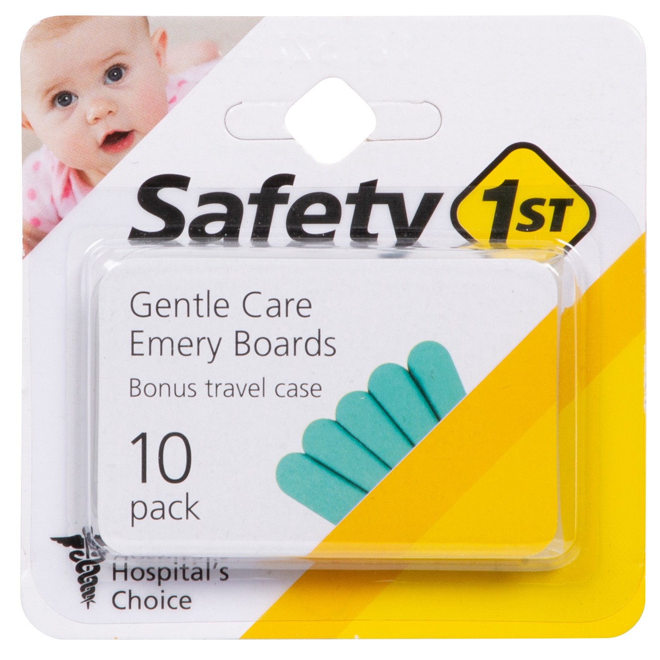 slide 3 of 4, Safety 1ˢᵗ 10 Pack Emery Boards & Travel Case, Blue, 1 ct