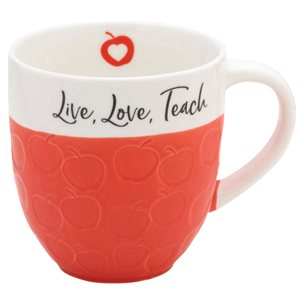 slide 1 of 1, Pfaltzgraff Live Love Teach Debossed Mug, 1 ct