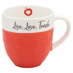 Pfaltzgraff Live Love Teach Debossed Mug
