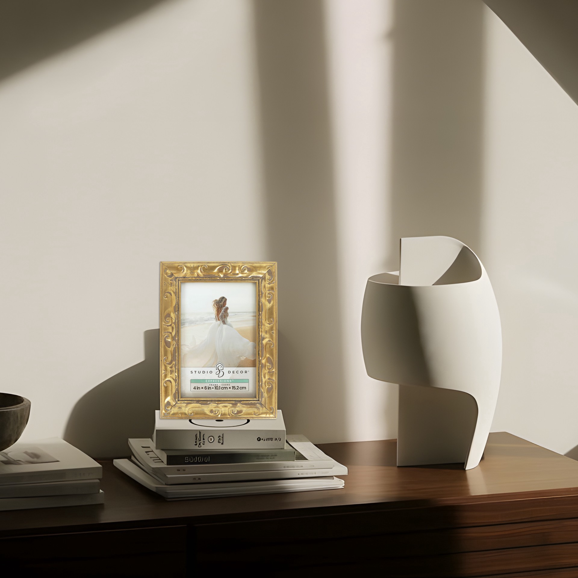 slide 3 of 6, Expressions 4" X 6" Gold Ornate Wood Frame By Studio Decor, 4 in x 6 in