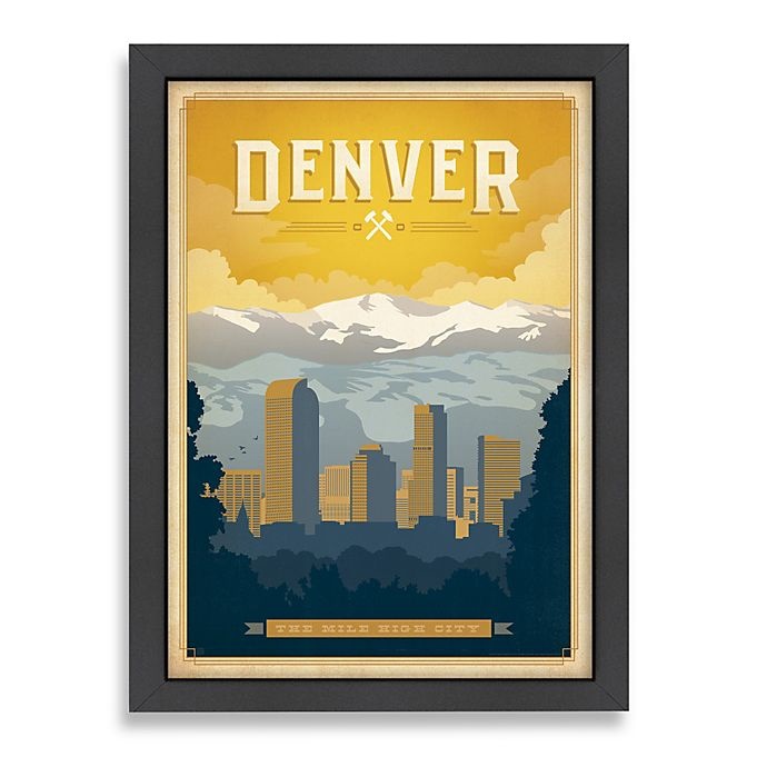 slide 1 of 1, Americanflat World Travel Denver Framed Wall Art, 1 ct