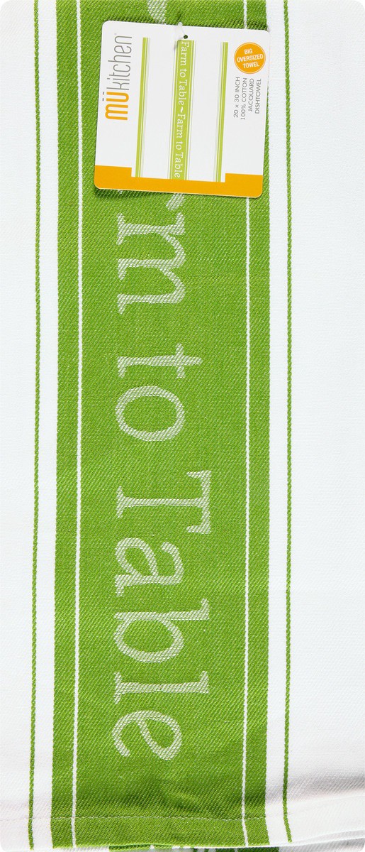 slide 6 of 9, MUkitchen 100% Cotton Jacquard Farm to Table Dishtowel 1 ea, 1 ct