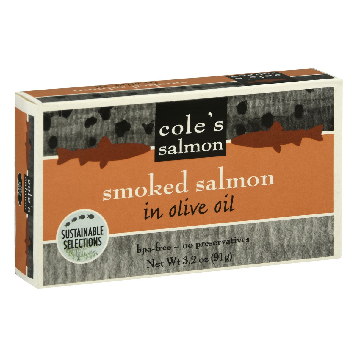 slide 7 of 9, Cole's Mackerel Smoked in Olive Oil Salmon 3.2 oz, 3.2 oz