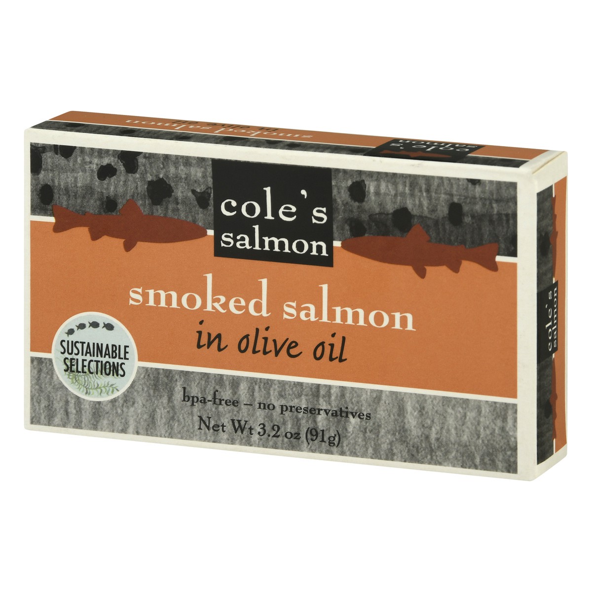 slide 2 of 9, Cole's Mackerel Smoked in Olive Oil Salmon 3.2 oz, 3.2 oz