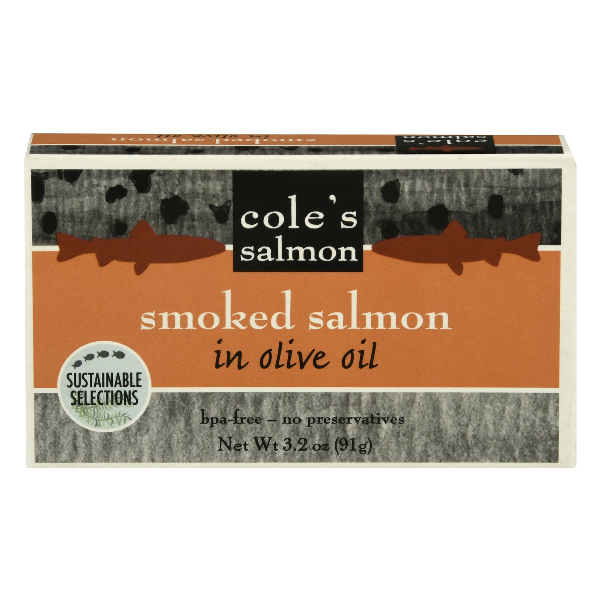 slide 1 of 9, Cole's Mackerel Smoked in Olive Oil Salmon 3.2 oz, 3.2 oz