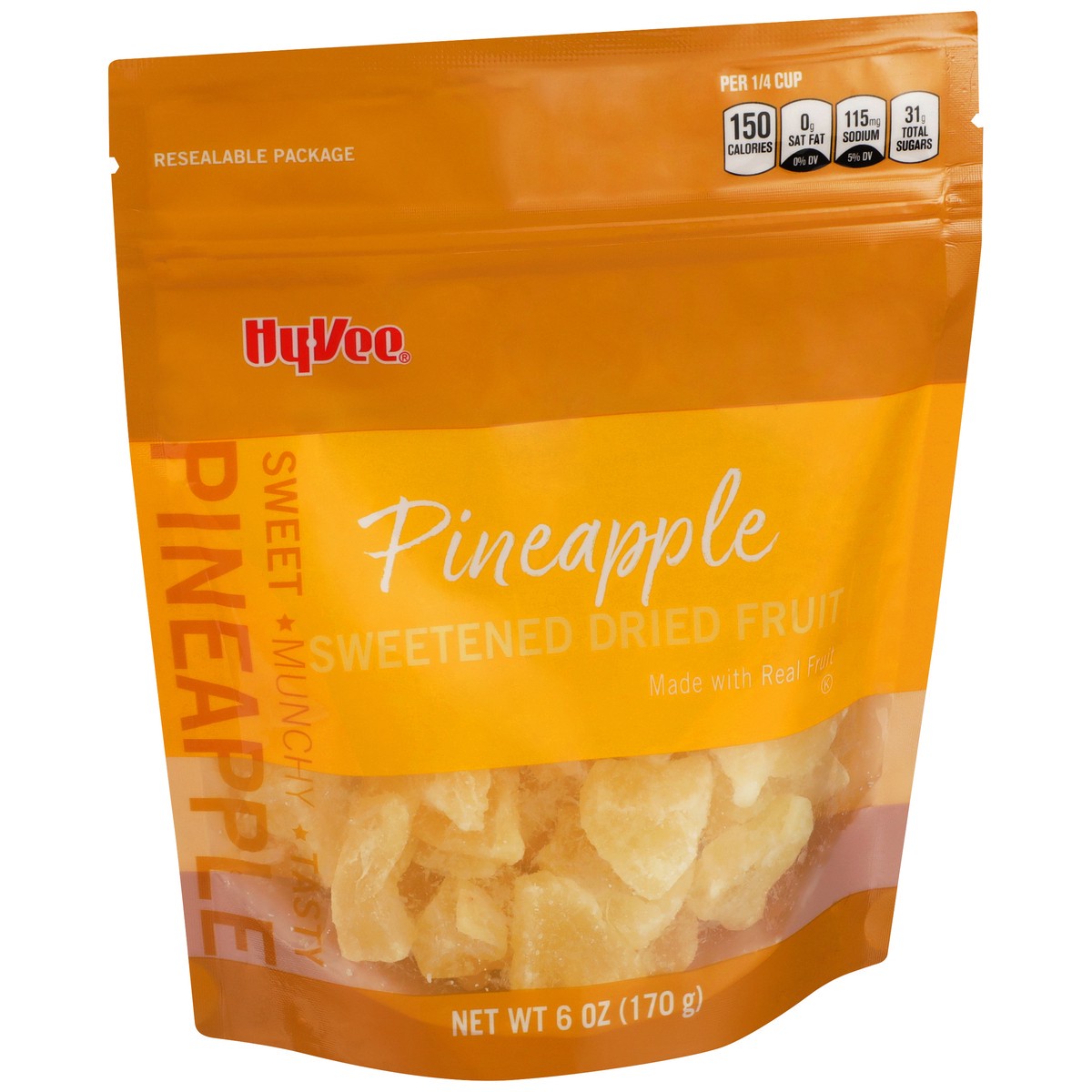 slide 3 of 8, Hy-vee Pineapple Sweetened Dried Fruit, 6 oz