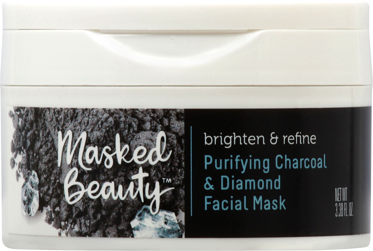 slide 6 of 7, Masked Beauty Purifying Charcoal & Diamond Facial Mask, 3.38 fl oz