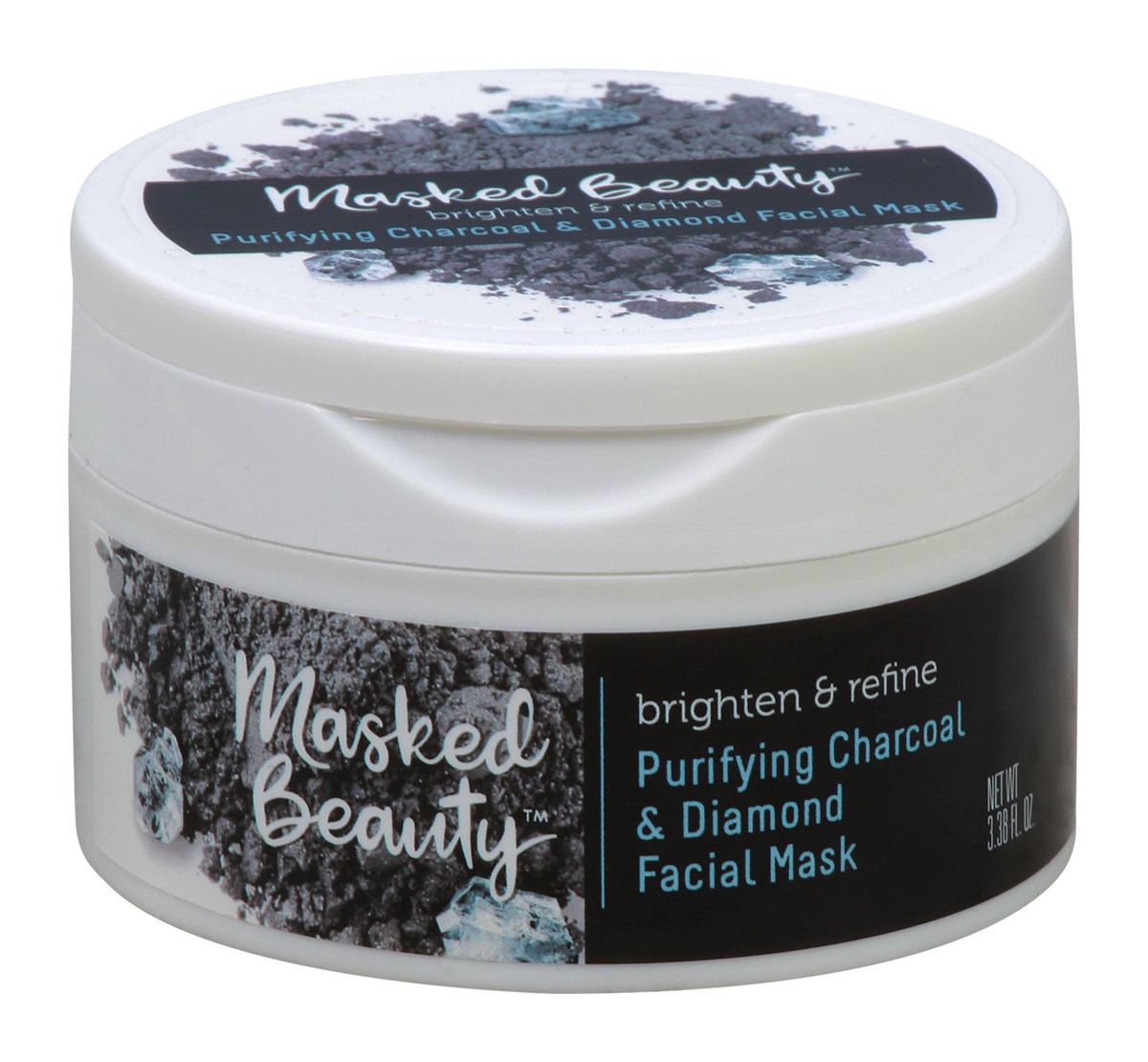 slide 1 of 7, Masked Beauty Purifying Charcoal & Diamond Facial Mask, 3.38 fl oz