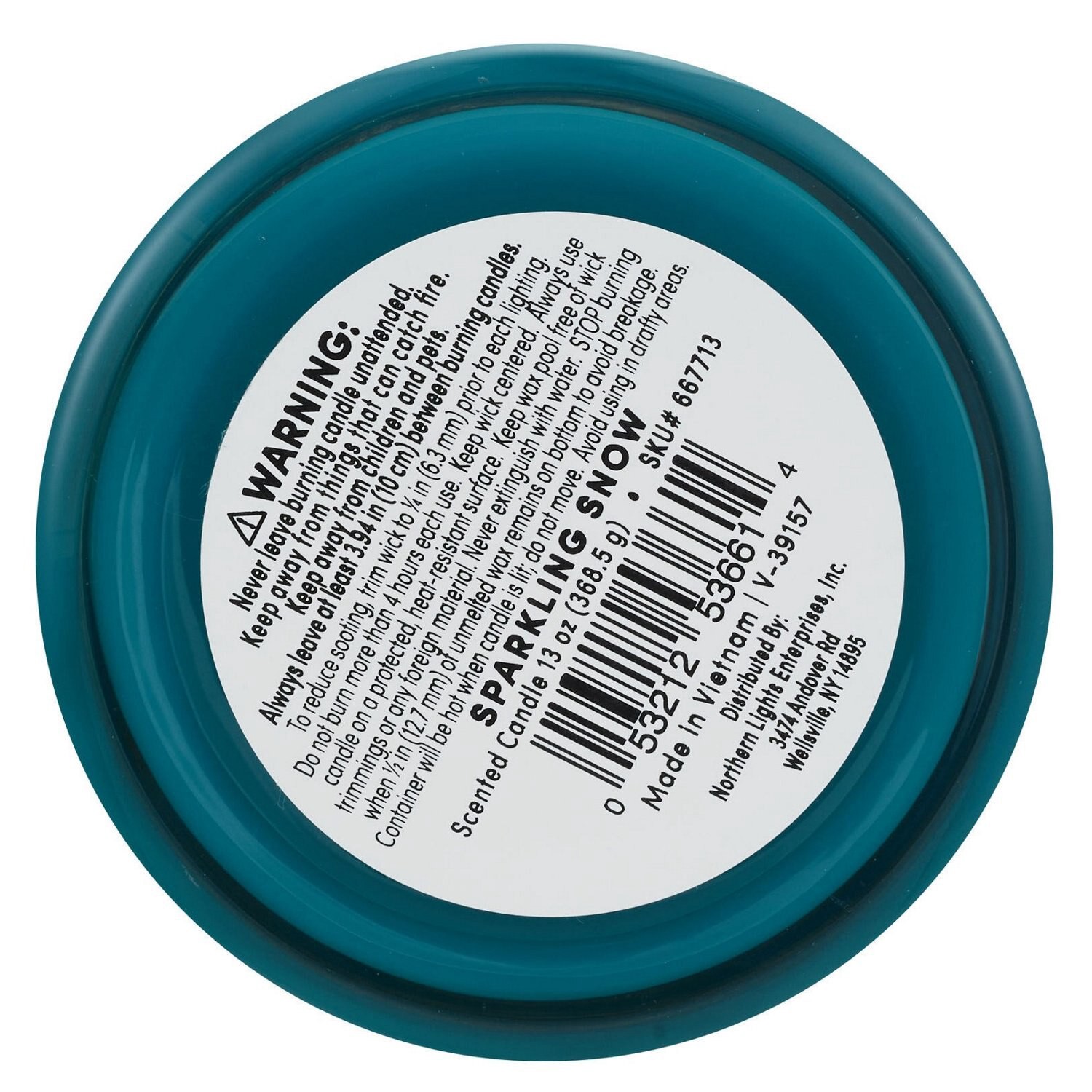 slide 2 of 2, Northern Lights Floral Decal Candle, Sparkling Snow Scent, 13 Oz, 13 oz