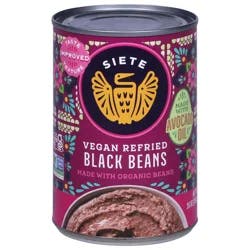 Siete Refried Black Beans - 16 OZ