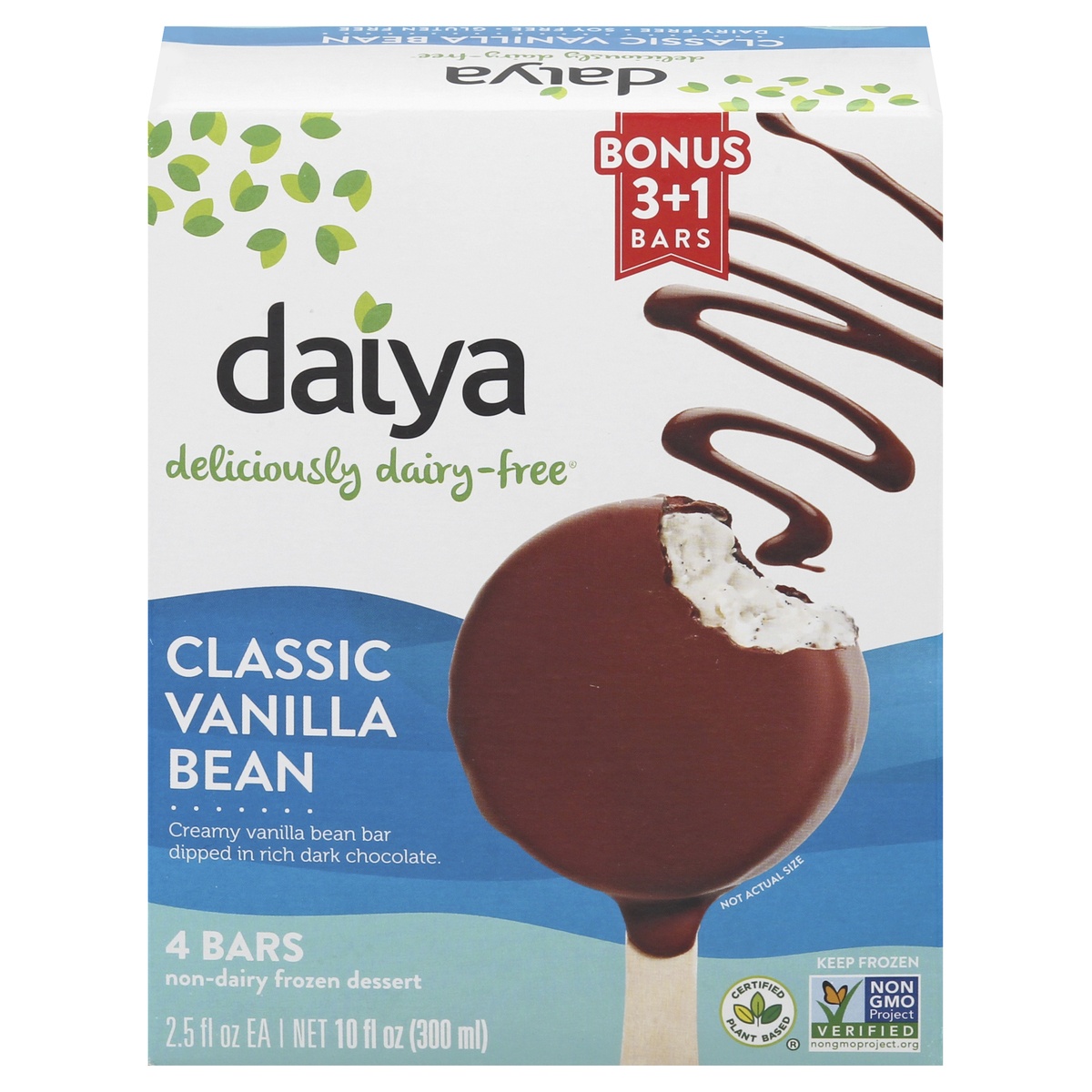slide 1 of 1, Daiya Classic Vanilla Bean Non-Dairy Frozen Dessert Bars, 7.8 oz