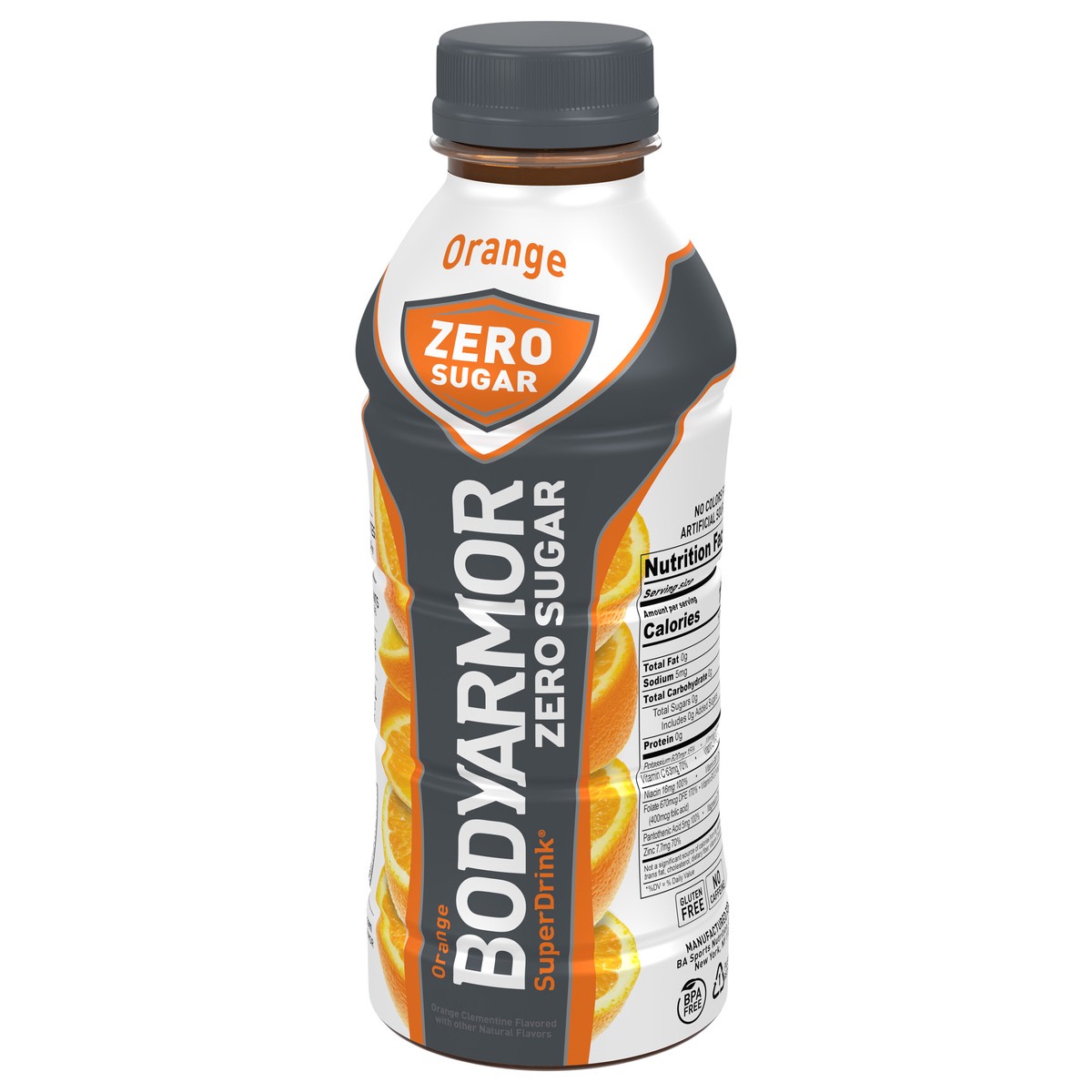slide 10 of 13, BODYARMOR Zero Sugar Orange Electrolyte Sports Drink, 16 fl oz Bottle, 16 fl oz