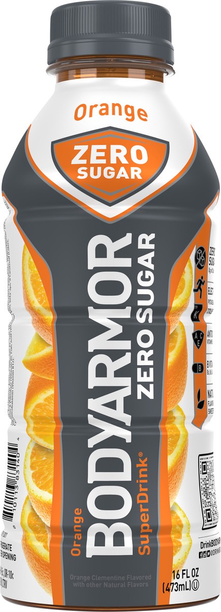 slide 11 of 13, BODYARMOR Zero Sugar Orange Electrolyte Sports Drink, 16 fl oz Bottle, 16 fl oz