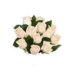 Bloom Haus Dozen Rose Bunch - White