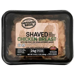 Demakes Bros. Chicken Breast Shaved Fresh 6- 1 Pound Map