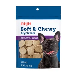 Meijer Soft And Chewy Beef Burger Dog Treats 4.5 Oz