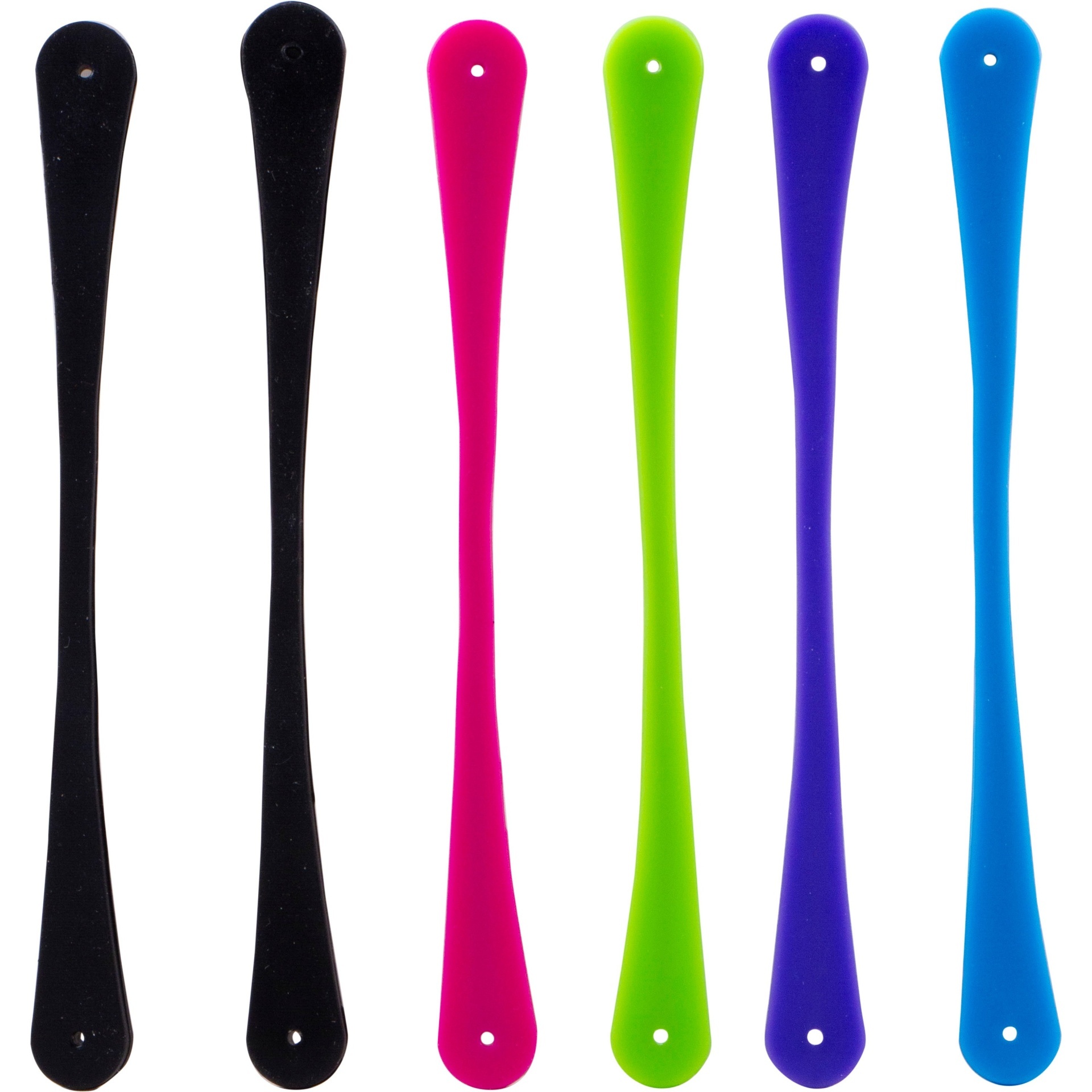 slide 1 of 2, Uber Flexible Cable Ties of 6" Assorted Colors, 6 ct