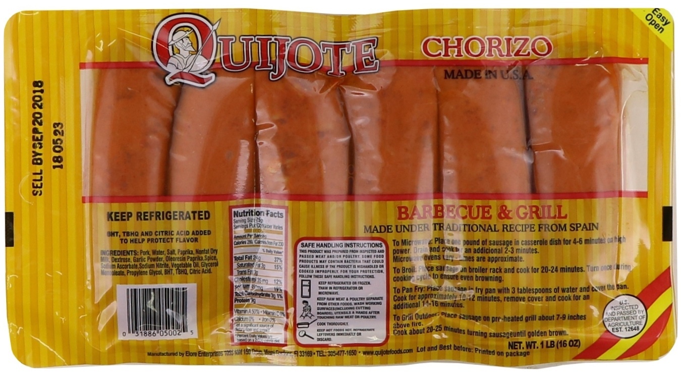 slide 1 of 1, Quijote Chorizo 1 lb, 1 lb
