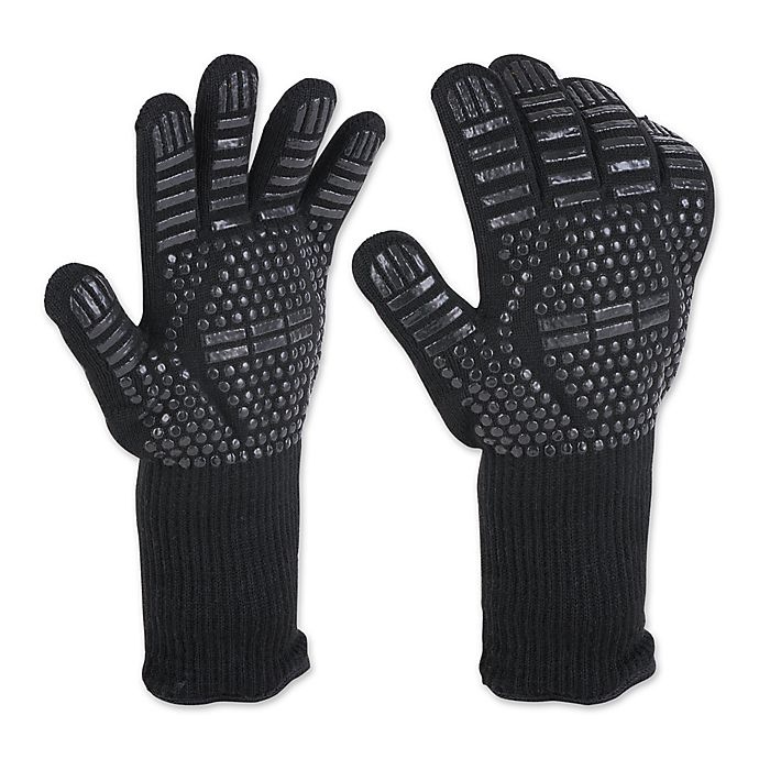 slide 3 of 7, RSVP Grill Gloves - Black, 1 ct