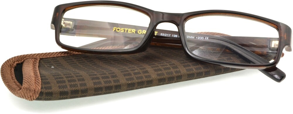slide 1 of 1, Foster Grant Derrick 125 Reading Glasses - Brown, 1 ct