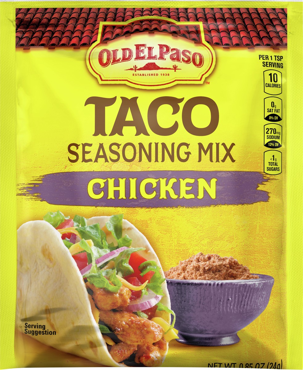 slide 4 of 9, Old El Paso Chicken Taco Seasoning, 0.85 oz., 0.85 oz