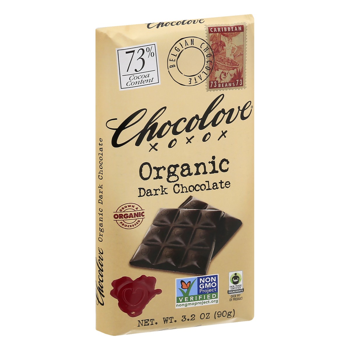 slide 9 of 9, Chocolove 73% Cocoa Organic Dark Chocolate 3.2 oz, 3.2 oz