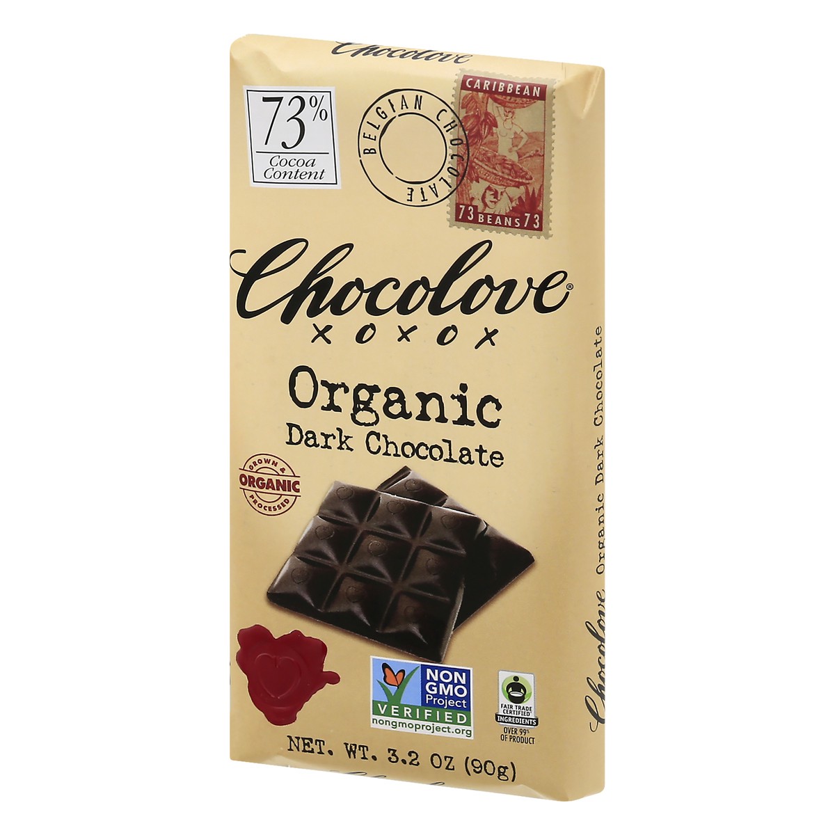 slide 4 of 9, Chocolove 73% Cocoa Organic Dark Chocolate 3.2 oz, 3.2 oz