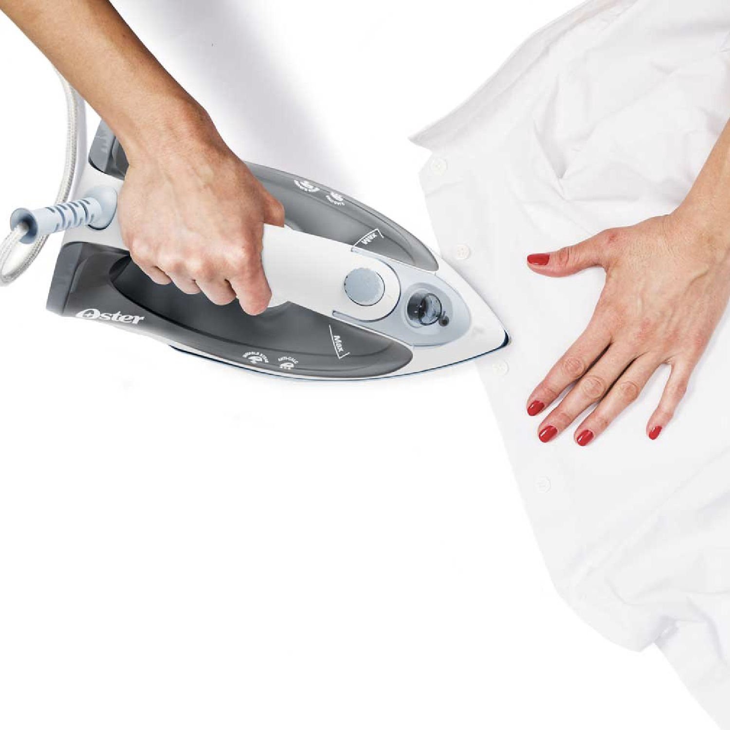 slide 2 of 3, Oster Steam Iron Non-Stk Ceramic Soleplate 1200W Black#4951S, 1 ct