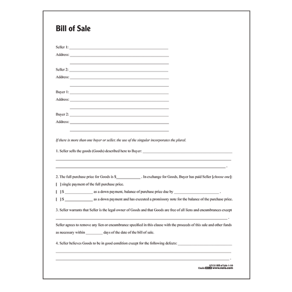 slide 2 of 2, Adams Bill Of Sale, 1 ct